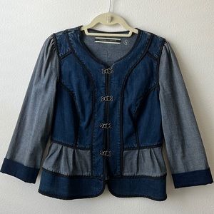 Anthropologie Denim Peplum Top